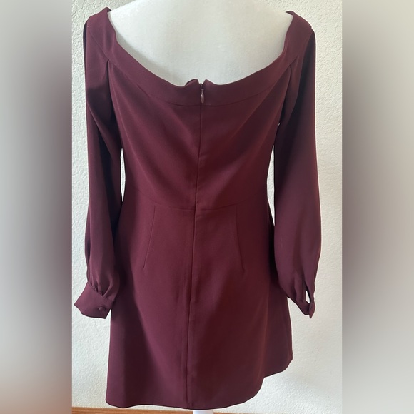 JILL by JILLSTUART Women's Off The Shoulder Burgundy Raisin Dress SZ 6 Cocktail - Picture 9 of 9